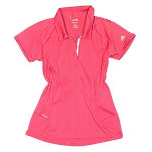 Adidas Golf Polo Small Womens Pink ClimaCool Short Sleeve Athletic Shirt